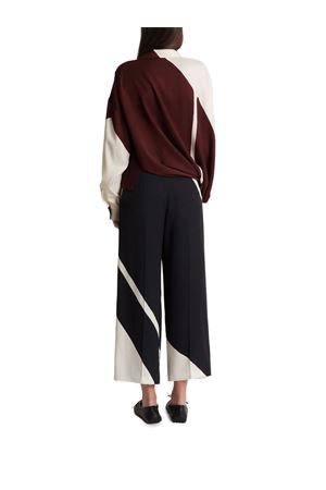 Pantaloni in twill di viscosa blu scuro ALBERTA FERRETTI | A031401511555